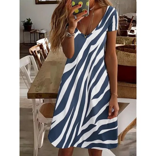 Women's Casual Dress Summer Dress Stylish Vacation Daily Date Regular Fit Ombre Marble Short Sleeve V Neck Light Yellow Pink Royal Blue Sky Blue Summe Women's Casual Dress Summer Dress Stylish Vacation Daily Date Regular Fit Ombre Marble Short Sleeve V Neck Light Yellow Pink Royal Blue Sky Blue Summe