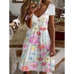 Women's Casual Dress Summer Dress Stylish Vacation Daily Date Regular Fit Ombre Marble Short Sleeve V Neck Light Yellow Pink Royal Blue Sky Blue Summe Women's Casual Dress Summer Dress Stylish Vacation Daily Date Regular Fit Ombre Marble Short Sleeve V Neck Light Yellow Pink Royal Blue Sky Blue Summe