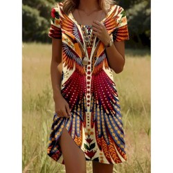 Women's Mini Dress Casual Dress Petite Dress T Shirt Dress Tee Dress Sundress Stylish Casual Vacation Casual Daily Regular Fit Graphic Short Sleeve Cr