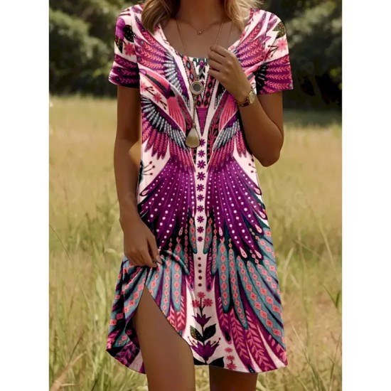 Women's Mini Dress Casual Dress Petite Dress T Shirt Dress Tee Dress Sundress Stylish Casual Vacation Casual Daily Regular Fit Graphic Short Sleeve Cr Women's Mini Dress Casual Dress Petite Dress T Shirt Dress Tee Dress Sundress Stylish Casual Vacation Casual Daily Regular Fit Graphic Short Sleeve Cr