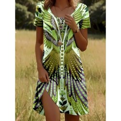 Women's Mini Dress Casual Dress Petite Dress T Shirt Dress Tee Dress Sundress Stylish Casual Vacation Casual Daily Regular Fit Graphic Short Sleeve Cr