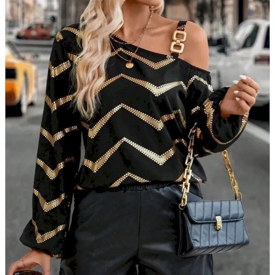 Women's Blouse Stylish Modern Lantern Sleeve Long Sleeve Work Daily Black Spring Fall 2025 Women's Blouse Stylish Modern Lantern Sleeve Long Sleeve Work Daily Black Spring Fall 2025