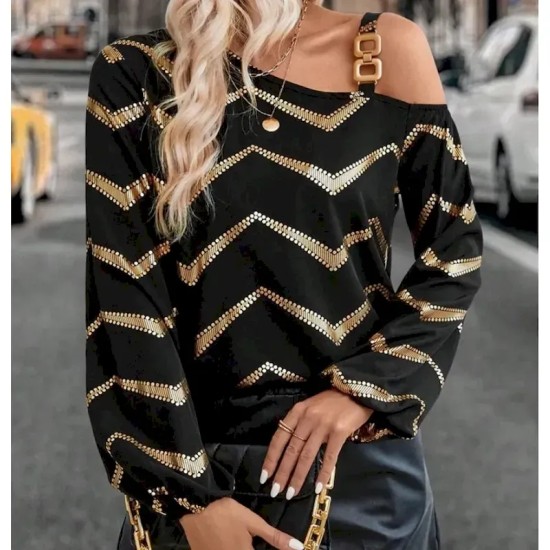Women's Blouse Stylish Modern Lantern Sleeve Long Sleeve Work Daily Black Spring Fall 2025 Women's Blouse Stylish Modern Lantern Sleeve Long Sleeve Work Daily Black Spring Fall 2025