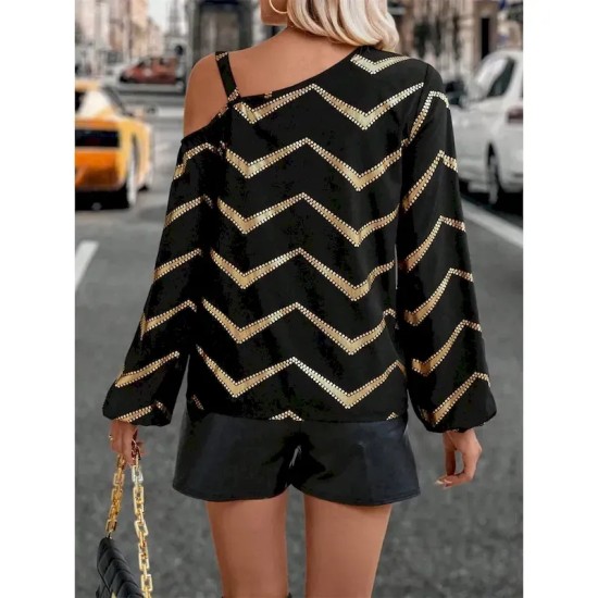 Women's Blouse Stylish Modern Lantern Sleeve Long Sleeve Work Daily Black Spring Fall 2025 Women's Blouse Stylish Modern Lantern Sleeve Long Sleeve Work Daily Black Spring Fall 2025