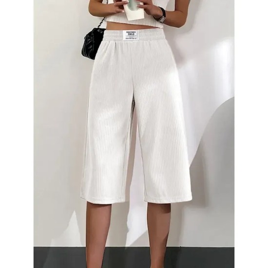 Women's Wide Leg Chinos Baggy Calf-Length Pocket Baggy Pink Fall Winter Micro-elastic High Waist Casual Comfort Vacation Casual Daily Black White M L Women's Wide Leg Chinos Baggy Calf-Length Pocket Baggy Pink Fall Winter Micro-elastic High Waist Casual Comfort Vacation Casual Daily Black White M L