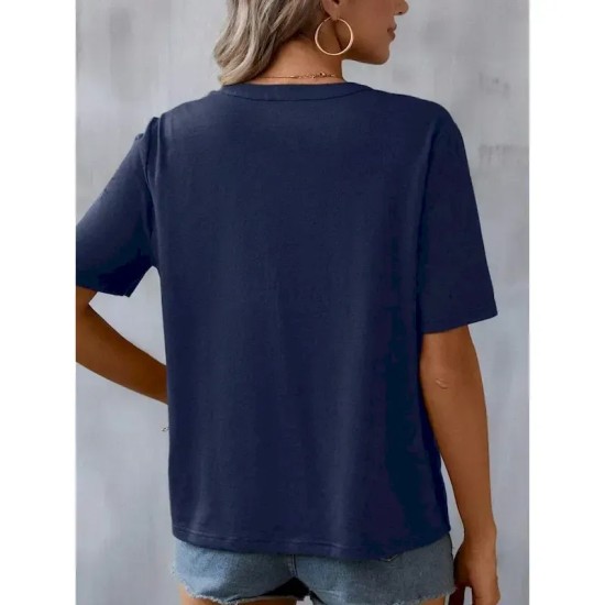 Women's Shirt Blouse Floral Stylish Casual Short Sleeve Notched Neck Regular Tops Daily Embroidered Army Green Navy Blue Summer 2025 Women's Shirt Blouse Floral Stylish Casual Short Sleeve Notched Neck Regular Tops Daily Embroidered Army Green Navy Blue Summer 2025