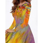 Women's Midi Dress Casual Dress Winter Dress Swing Dress Shift Dress Fashion Streetwear Modern Formal Outdoor Party Regular Fit Floral Long Sleeve Cre Women's Midi Dress Casual Dress Winter Dress Swing Dress Shift Dress Fashion Streetwear Modern Formal Outdoor Party Regular Fit Floral Long Sleeve Cre