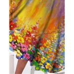 Women's Midi Dress Casual Dress Winter Dress Swing Dress Shift Dress Fashion Streetwear Modern Formal Outdoor Party Regular Fit Floral Long Sleeve Cre Women's Midi Dress Casual Dress Winter Dress Swing Dress Shift Dress Fashion Streetwear Modern Formal Outdoor Party Regular Fit Floral Long Sleeve Cre