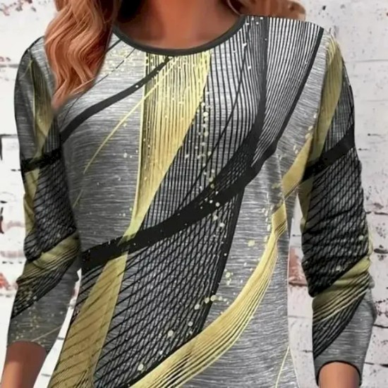 Women's T Shirt Floral Casual Short Sleeve Long Tops Daily Print Dark Gray Summer 2025 Women's T Shirt Floral Casual Short Sleeve Long Tops Daily Print Dark Gray Summer 2025