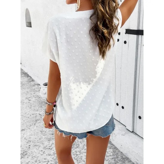 Women's Shirt Linen-Inspired Shirts Blouse Solid Color Stylish Casual Short Sleeve Notched Neck Regular Tops Daily Lace Patchwork Buttons Black White Women's Shirt Linen-Inspired Shirts Blouse Solid Color Stylish Casual Short Sleeve Notched Neck Regular Tops Daily Lace Patchwork Buttons Black White