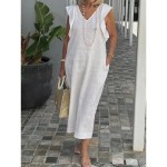 Women's Black White Yellow Summer Spring Maxi long Dress Midi Dress White Dress Cotton Linen Dresses Sundress Modern Casual Daily Weekend Loose Fit Pl Women's Black White Yellow Summer Spring Maxi long Dress Midi Dress White Dress Cotton Linen Dresses Sundress Modern Casual Daily Weekend Loose Fit Pl