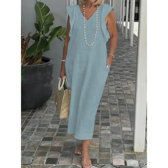 Women's Black White Yellow Summer Spring Maxi long Dress Midi Dress White Dress Cotton Linen Dresses Sundress Modern Casual Daily Weekend Loose Fit Pl Women's Black White Yellow Summer Spring Maxi long Dress Midi Dress White Dress Cotton Linen Dresses Sundress Modern Casual Daily Weekend Loose Fit Pl