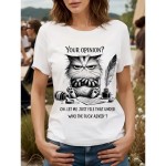 Women's T Shirt Graphic Animal Cat Vintage Stylish Classic Short Sleeve Crew Neck Round Neck Regular Tops Daily Weekend Print Black White Pink Red Blu Women's T Shirt Graphic Animal Cat Vintage Stylish Classic Short Sleeve Crew Neck Round Neck Regular Tops Daily Weekend Print Black White Pink Red Blu