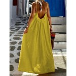 Women's Yellow Red Blue Summer Spring Maxi long Dress Cotton Linen Dresses Casual Dress Strap Dress Basic Modern Vacation Daily Weekend Loose Fit Plai Women's Yellow Red Blue Summer Spring Maxi long Dress Cotton Linen Dresses Casual Dress Strap Dress Basic Modern Vacation Daily Weekend Loose Fit Plai