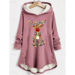 Women's Pullover Hoodie Sweatshirt Graphic Reindeer Christmas Warm Casual Fuzzy Long Sleeve Hooded Long Tops Casual Sports Print Pink Blue Gray Fall W Women's Pullover Hoodie Sweatshirt Graphic Reindeer Christmas Warm Casual Fuzzy Long Sleeve Hooded Long Tops Casual Sports Print Pink Blue Gray Fall W