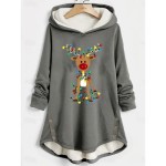 Women's Pullover Hoodie Sweatshirt Graphic Reindeer Christmas Warm Casual Fuzzy Long Sleeve Hooded Long Tops Casual Sports Print Pink Blue Gray Fall W Women's Pullover Hoodie Sweatshirt Graphic Reindeer Christmas Warm Casual Fuzzy Long Sleeve Hooded Long Tops Casual Sports Print Pink Blue Gray Fall W