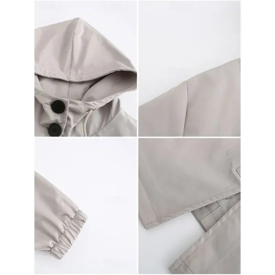 Women's Casual Jacket Trench Coat Outdoor Street Daily Wear Fall Winter Regular Coat Regular Fit Thermal Warm Rain Waterproof Breathable Stylish Casua Women's Casual Jacket Trench Coat Outdoor Street Daily Wear Fall Winter Regular Coat Regular Fit Thermal Warm Rain Waterproof Breathable Stylish Casua