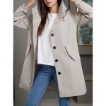 Women's Casual Jacket Trench Coat Outdoor Street Daily Wear Fall Winter Regular Coat Regular Fit Thermal Warm Rain Waterproof Breathable Stylish Casua Women's Casual Jacket Trench Coat Outdoor Street Daily Wear Fall Winter Regular Coat Regular Fit Thermal Warm Rain Waterproof Breathable Stylish Casua