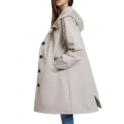 Women's Casual Jacket Trench Coat Outdoor Street Daily Wear Fall Winter Regular Coat Regular Fit Thermal Warm Rain Waterproof Breathable Stylish Casua