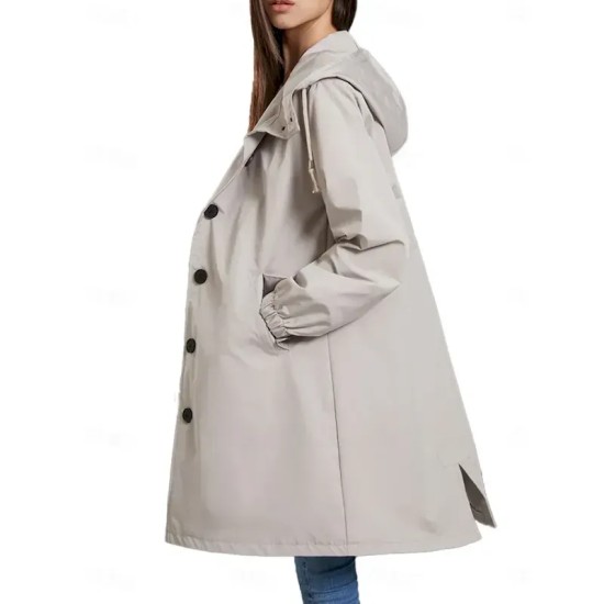 Women's Casual Jacket Trench Coat Outdoor Street Daily Wear Fall Winter Regular Coat Regular Fit Thermal Warm Rain Waterproof Breathable Stylish Casua Women's Casual Jacket Trench Coat Outdoor Street Daily Wear Fall Winter Regular Coat Regular Fit Thermal Warm Rain Waterproof Breathable Stylish Casua