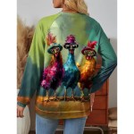 Women's Sweatshirt Graphic Abstract Street Dailywear Print Casual Crew Neck Long Sleeve Micro-elastic Fall Winter Comfrt Breathable Soft Fabric 2025 Women's Sweatshirt Graphic Abstract Street Dailywear Print Casual Crew Neck Long Sleeve Micro-elastic Fall Winter Comfrt Breathable Soft Fabric 2025