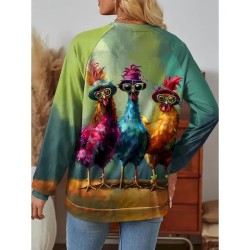 Women's Sweatshirt Graphic Abstract Street Dailywear Print Casual Crew Neck Long Sleeve Micro-elastic Fall Winter Comfrt Breathable Soft Fabric 2025 Women's Sweatshirt Graphic Abstract Street Dailywear Print Casual Crew Neck Long Sleeve Micro-elastic Fall Winter Comfrt Breathable Soft Fabric 2025