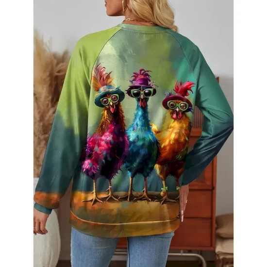 Women's Sweatshirt Graphic Abstract Street Dailywear Print Casual Crew Neck Long Sleeve Micro-elastic Fall Winter Comfrt Breathable Soft Fabric 2025 Women's Sweatshirt Graphic Abstract Street Dailywear Print Casual Crew Neck Long Sleeve Micro-elastic Fall Winter Comfrt Breathable Soft Fabric 2025