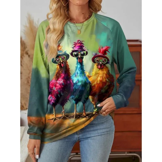 Women's Sweatshirt Graphic Abstract Street Dailywear Print Casual Crew Neck Long Sleeve Micro-elastic Fall Winter Comfrt Breathable Soft Fabric 2025 Women's Sweatshirt Graphic Abstract Street Dailywear Print Casual Crew Neck Long Sleeve Micro-elastic Fall Winter Comfrt Breathable Soft Fabric 2025