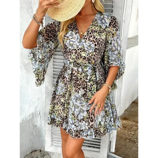 Women's Mini Dress Petite Dress Casual Dress Floral Dress Summer Dress Slip Dress Fashion Modern Daily Beach Weekend Regular Fit Floral 3\/4 Length Sle Women's Mini Dress Petite Dress Casual Dress Floral Dress Summer Dress Slip Dress Fashion Modern Daily Beach Weekend Regular Fit Floral 3\/4 Length Sle
