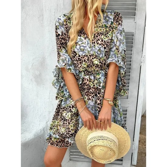 Women's Mini Dress Petite Dress Casual Dress Floral Dress Summer Dress Slip Dress Fashion Modern Daily Beach Weekend Regular Fit Floral 3\/4 Length Sle Women's Mini Dress Petite Dress Casual Dress Floral Dress Summer Dress Slip Dress Fashion Modern Daily Beach Weekend Regular Fit Floral 3\/4 Length Sle