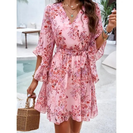 Women's Mini Dress Petite Dress Casual Dress Floral Dress Summer Dress Slip Dress Fashion Modern Daily Beach Weekend Regular Fit Floral 3\/4 Length Sle Women's Mini Dress Petite Dress Casual Dress Floral Dress Summer Dress Slip Dress Fashion Modern Daily Beach Weekend Regular Fit Floral 3\/4 Length Sle
