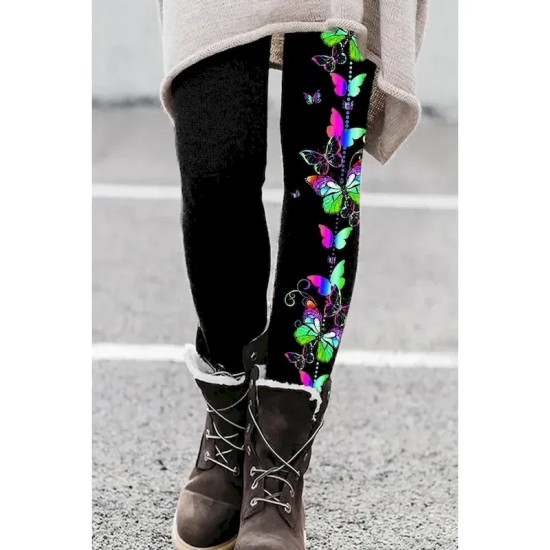 Women's Leggings Vacation Vintage Ethnic Style Full Length High Waist Graphic Butterfly 3D Print Quick Dry Breathability Soft Stretchy Outdoor Home Ca Women's Leggings Vacation Vintage Ethnic Style Full Length High Waist Graphic Butterfly 3D Print Quick Dry Breathability Soft Stretchy Outdoor Home Ca