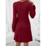 Women's Mini Dress Christmas Dress Sweater Dress Casual Dress Plain Dress Casual Sports & Outdoor Street Regular Fit Plain Long Sleeve V Neck Black Wi Women's Mini Dress Christmas Dress Sweater Dress Casual Dress Plain Dress Casual Sports & Outdoor Street Regular Fit Plain Long Sleeve V Neck Black Wi
