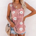 Women's Camisole Tank Top Camis Pink Blue Green Floral Button Print Sleeveless Daily Holiday Streetwear Casual V Neck Regular Floral Plus Size L 2025 Women's Camisole Tank Top Camis Pink Blue Green Floral Button Print Sleeveless Daily Holiday Streetwear Casual V Neck Regular Floral Plus Size L 2025