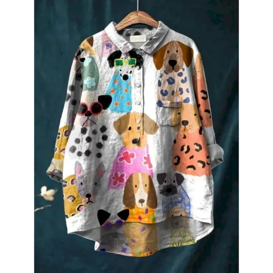 Women's Shirt Floral Tropical Stylish Casual Long Sleeve Shirt Collar Regular Tops Daily Buttons Print White Red Royal Blue Blue Summer Spring 2025 Women's Shirt Floral Tropical Stylish Casual Long Sleeve Shirt Collar Regular Tops Daily Buttons Print White Red Royal Blue Blue Summer Spring 2025